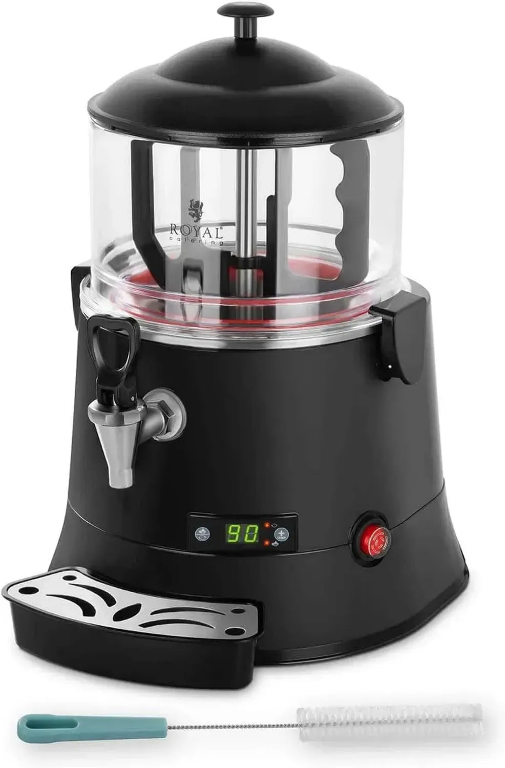 Chocolatière Professionnelle 5L, 440W, Température Réglable 30-90°C, Sans BPA, Écran LED