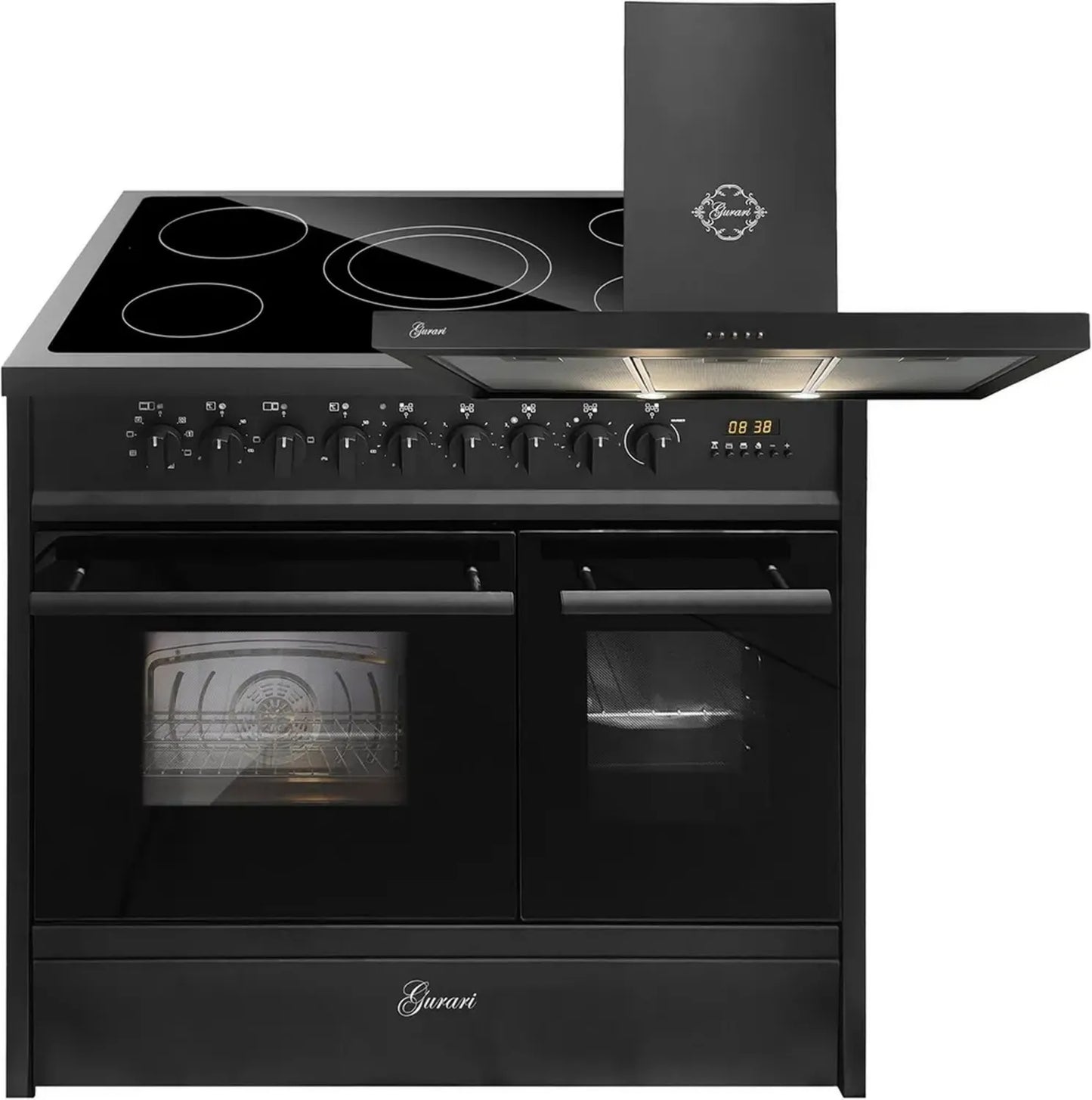 Cuisinière électrique 90 cm avec double four et hotte aspirante - GCH E 912 DF BL + GCH F 461 BL 9