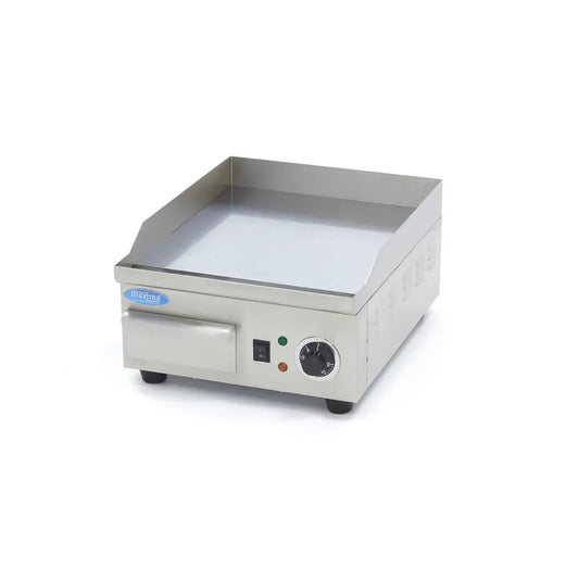 Plancha Électrique Professionnelle Maxima - Surface Lisse 36 cm - 2000 W - Anti-Éclaboussures