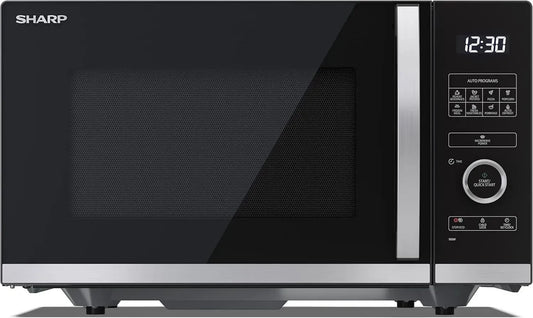 Four à Micro-ondes Sharp 900W, 25L avec Fonction Éco et Sécurité Enfant - Noir
