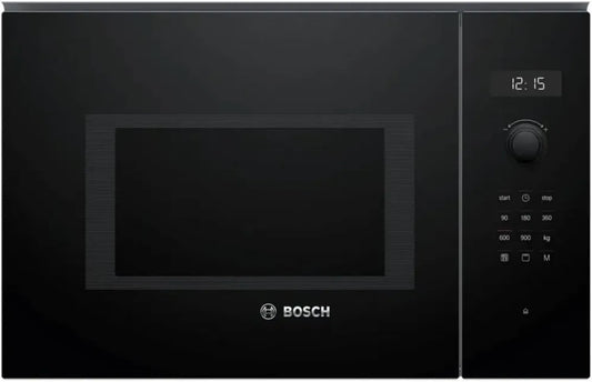 Four à micro-ondes encastrable Bosch Série 6, 900W, 25L, auto-cuisson, noir