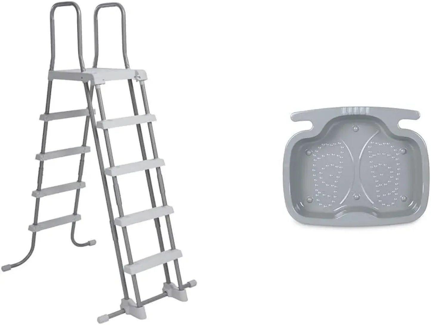 Échelle de Sécurité Intex pour Piscine 1m32 avec Marches Amovibles, Blanc