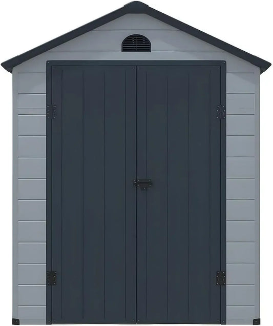 Cabane de Jardin en Résine Grise 5,32 m² - Durable et Spacieuse