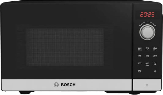 Micro-ondes Bosch Série 2 - 20L, Inox, 5 niveaux de puissance