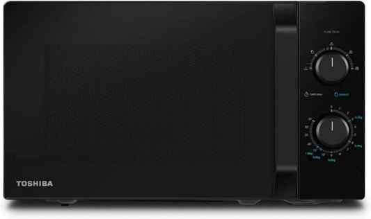 Four Micro-ondes Solo Toshiba 20L 800W, 5 Niveaux, Décongélation Rapide, Éclairage LED, Noir