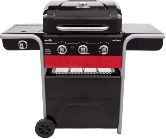 Grill Hybride Char-Broil Gas2Coal 330 - 3 Brûleurs, Plateau Charbon Breveté, Pour Jardin et Terrasse